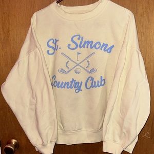 St. Simmons country club crewneck sweater size M Graphic print